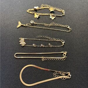 Elegant Gold Tone Bracelet Set (5)